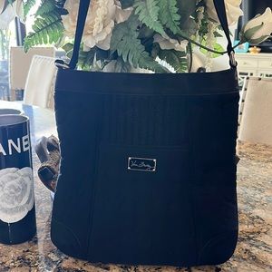 - EUC Vera Bradley black quilted Crossbody bag with adjustable strap